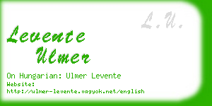 levente ulmer business card